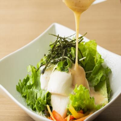 自家製ゆず豆腐の胡麻サラダ