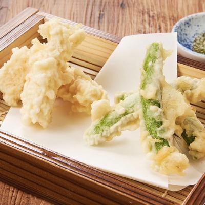 筍とスナップエンドウの天ぷら