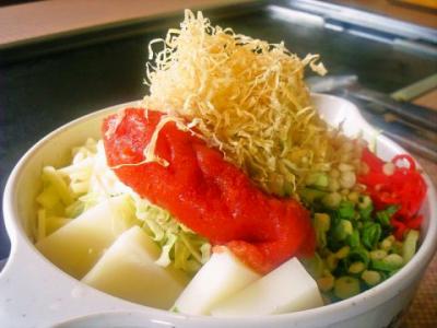もち明太チーズ(もんじゃ)