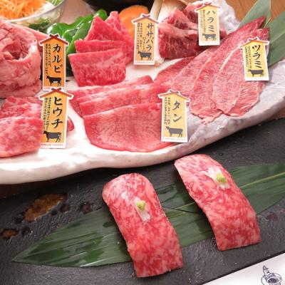 【贅沢！肉寿司+自慢のお肉6種盛り】MORISHINおすすめセット3300円(税込)