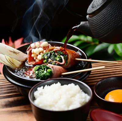 【豊田で楽しむ串】当店の名物料理！和牛すき焼き串