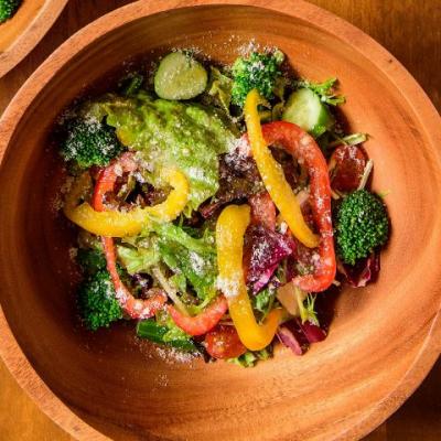 菜園風彩り野菜のグリーンサラダ