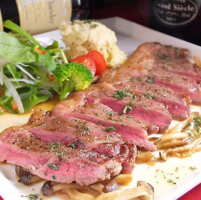 【肉】肥後赤牛のサーロインステーキ
