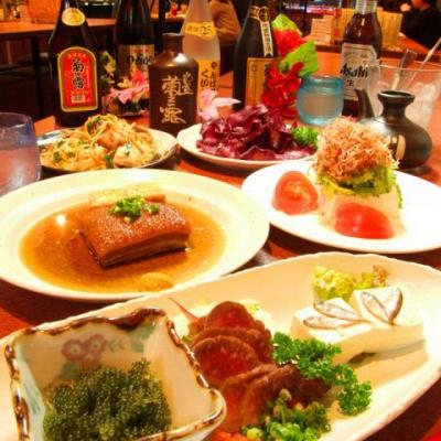 人気NO1 【Aコース】 沖縄料理8品+150分飲み放題+ライブ