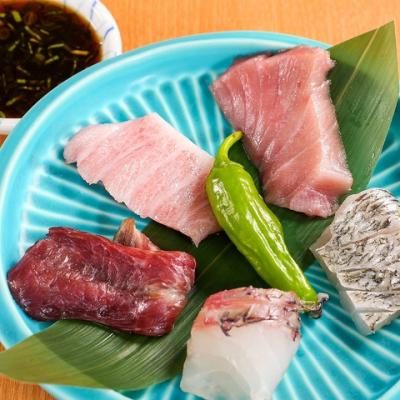 魚焼きセット(大トロ・中トロ・ほほ肉・白身二種)
