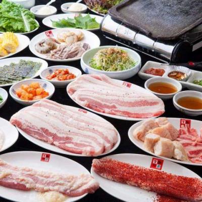 【歓送迎会に！】李朝園名物サムギョプサルと韓国料理食べ放題！