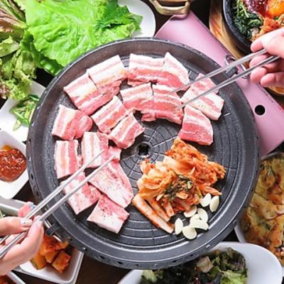 本格韓国料理が楽しめる！！一番人気はサムギョプサル♪【信州SPF豚サムギョプサル】を堪能！！